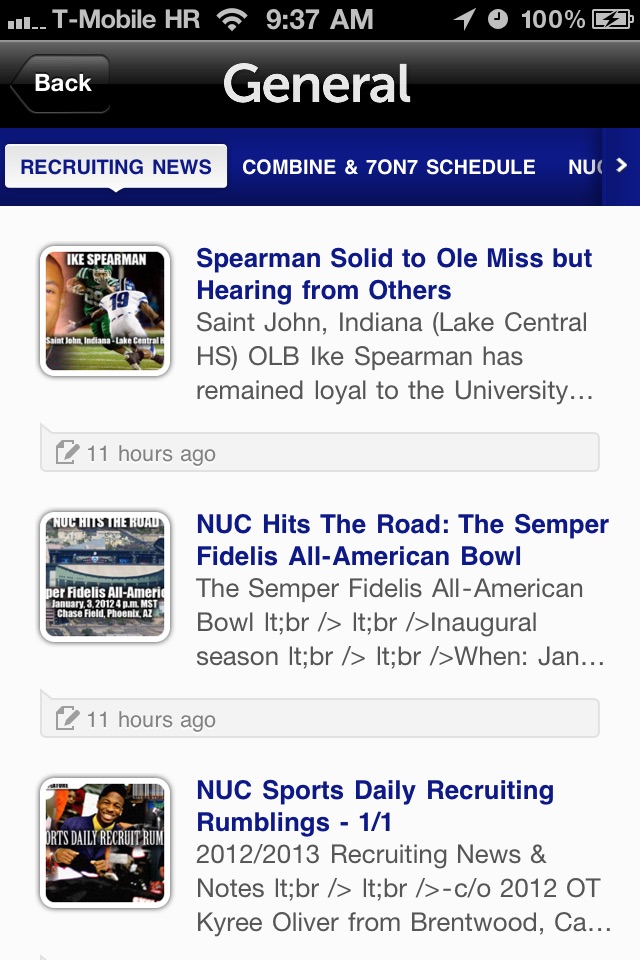 NationalUnderclassmen.com Football Recruiting Network screenshot 3