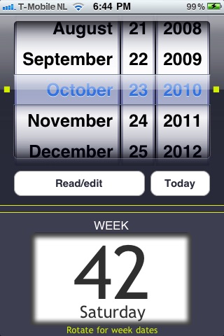 Week App - For finding week numbers from 1900 till 2050, all in one app!