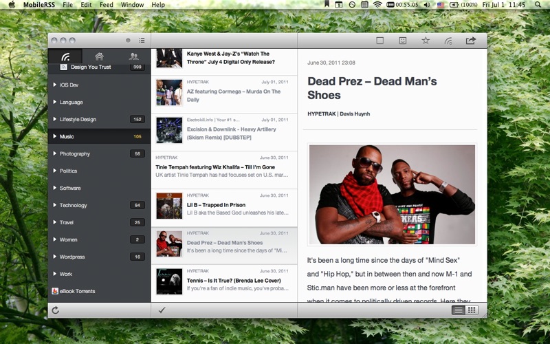 MobileRSS screenshot1