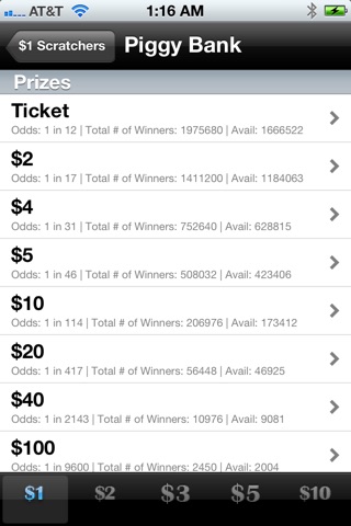 California Lotto Scratchers Tracker screenshot 3