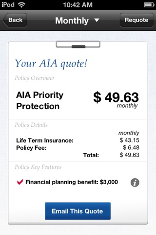 AIA - Life Insurance Quotes screenshot 4