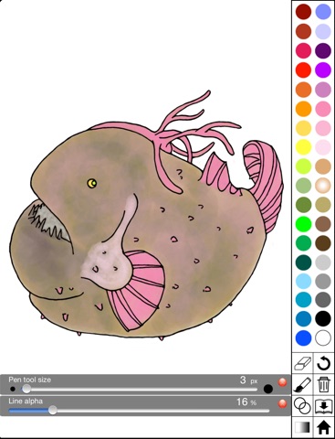Deep-sea fish super coloring book lite screenshot 2