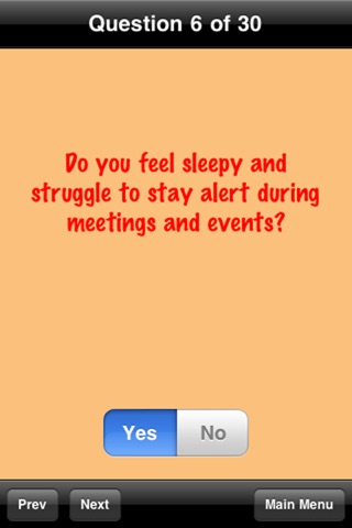 Senior Sleep Quiz screenshot 2