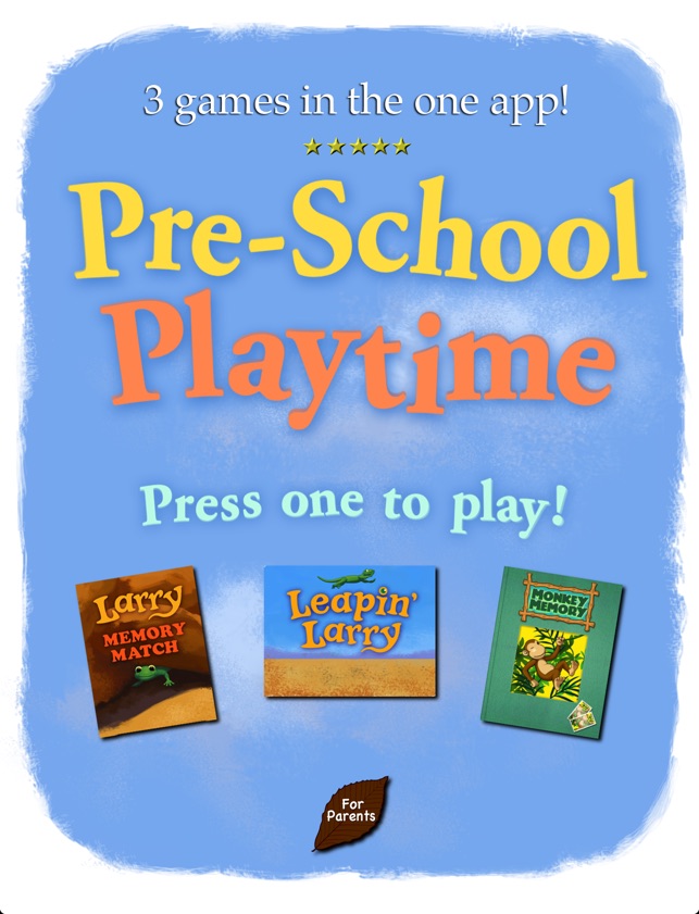 Pre-School Playtime educational games bu