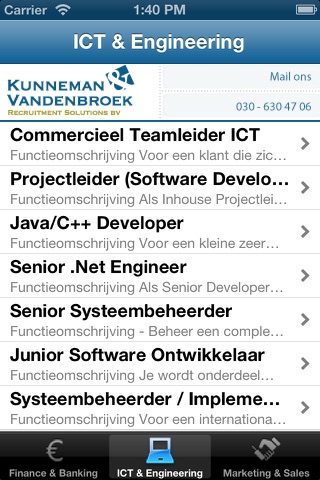 Kunneman & Vandenbroek Vacature App screenshot 2
