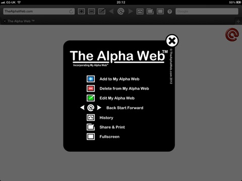 TheAlphaWeb.com™ incorporating MyAlphaWeb™ screenshot 3