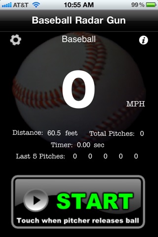 Baseball Radar Gun screenshot 2
