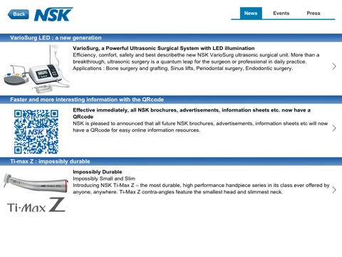 NSK dental dynamic and surgical instrument screenshot 2