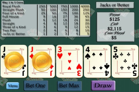 Vegas Video Poker Plus Free screenshot 2