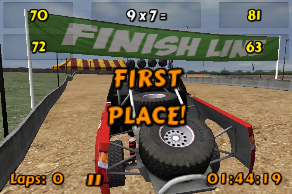 3D Math Racing - A Fast Free Math Facts Game screenshot 4