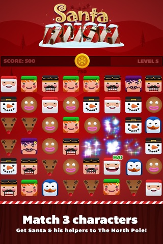 Santa Rush Match Three Puzzle Game screenshot 2