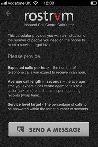Rostrvm Call Centre Calculator screenshot 3