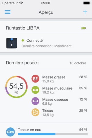 Runtastic Libra: Weight Tracker & Body Analyzer App for your Smart Scale screenshot 2