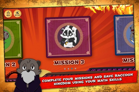 Raccoon Ninja: Addition Subtraction Games and Problems for Fast Basic Kindergarten Math Lessons screenshot 2