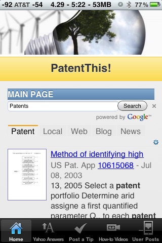 PatentThis screenshot 2