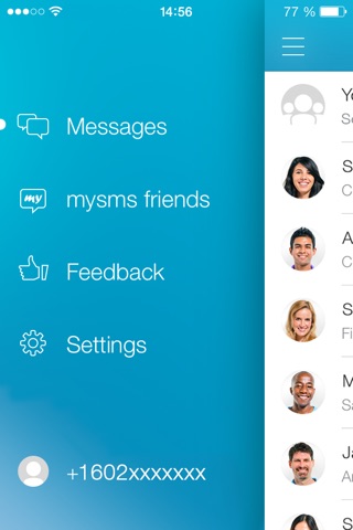 mysms Messenger < > Messaging on PC screenshot 2
