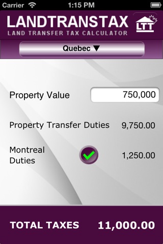 LandTransTax Canada screenshot 3