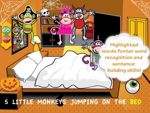 Five Little Monkeys Halloween HD screenshot 2