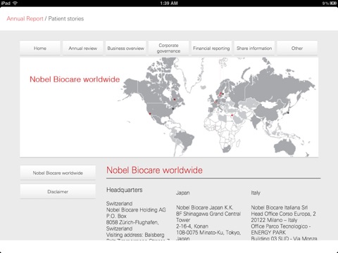 Nobel Biocare Annual Report 2011 screenshot 4