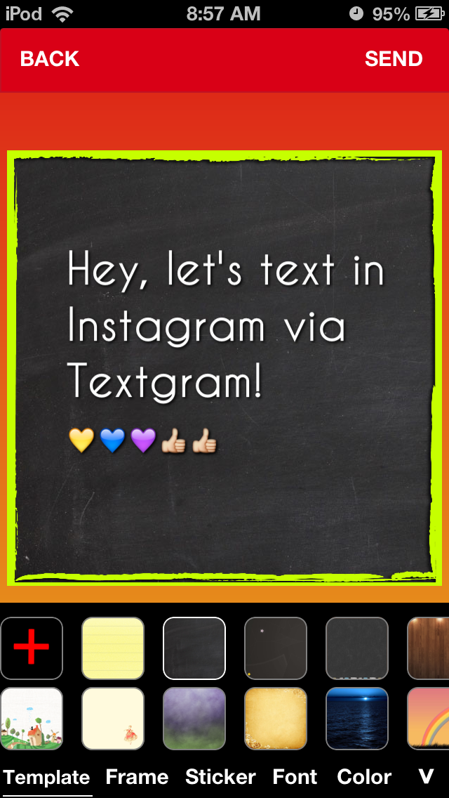 Textgram - Texting with Instagram Screenshot 1