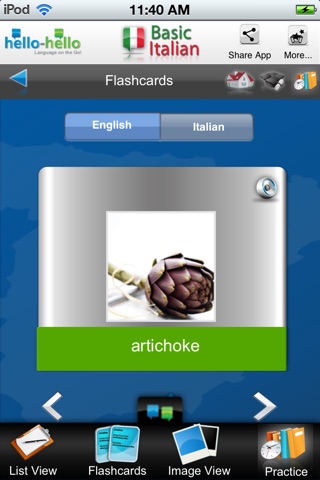 Learn Italian Vocabulary (HH) screenshot 3