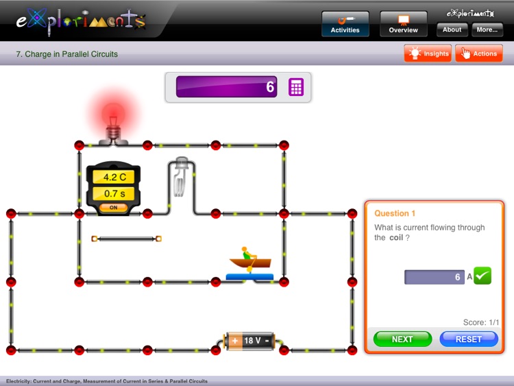 Exploriments: Electricity - Current and Charge, Measurement of Current in Series and Parallel Electrical Circuits