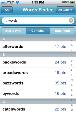 Words Finder Free screenshot 2