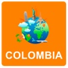 Colombia Off Vector Map - Vector World