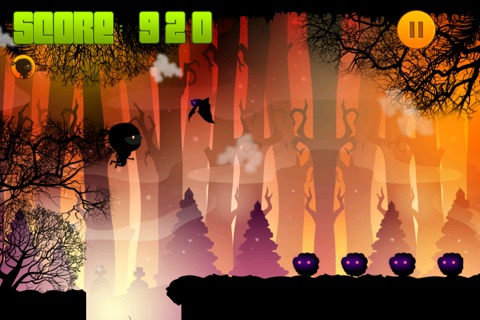 Halloween Ninja Run: Trick or Treat Dash through Sleepy Hollow With Vampire Bats and Pumpkins screenshot 2