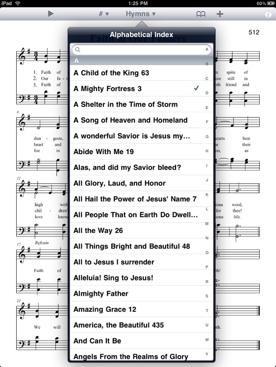 Hymnal Songs of the Church