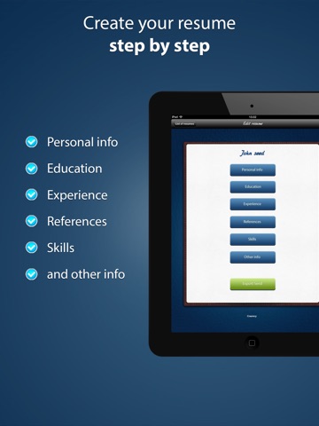 Pocket Mobile Resume PRO screenshot 2