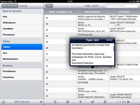 MySQL Database screenshot 4