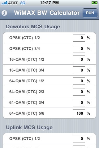 Wimax Bandwidth Calculator Lite screenshot 2