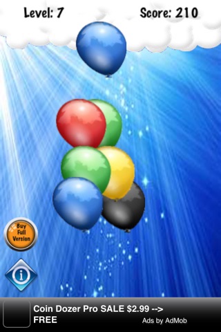 My Balloons HD Free: Pop the balloons faster you can. Free Game for kids and adults screenshot 2