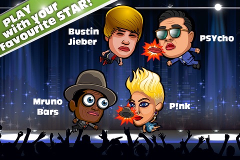 Mini Celebs Battles FREE - The Flying Celebrity Shooter Game screenshot 2