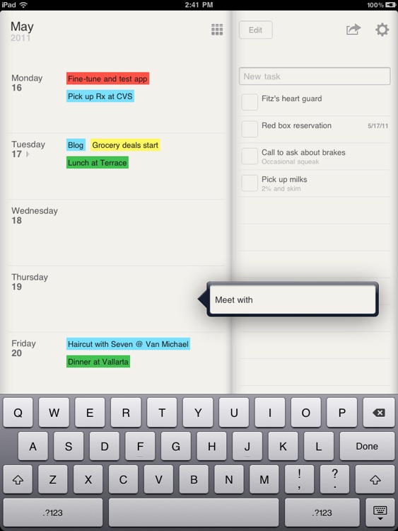 Planner for iPad - Weekly Calendar and Tasks