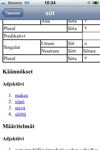 Suomi-Ruotsi Sanakirja screenshot 4