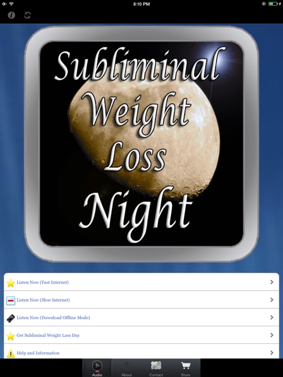 Subliminal Weight Loss Night for iPad