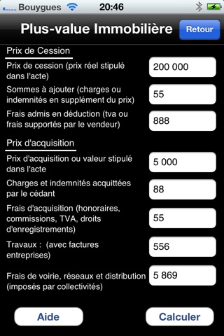 Impôt/Immo Plus-Value screenshot 2