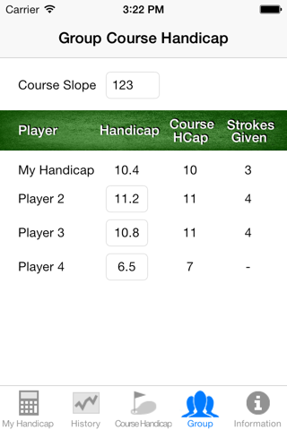 MyGolf Handicap Calculator screenshot 4