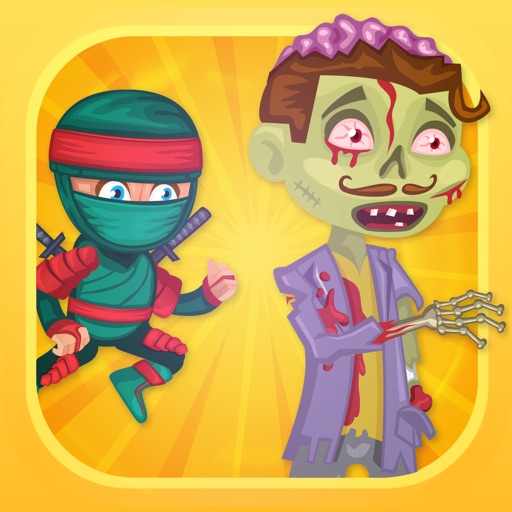 Awesome ninjas against zombies - shooting game Icon