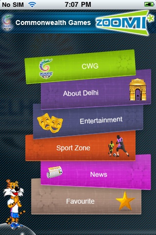 Zoomi – Commonwealth Games 2010 screenshot 2
