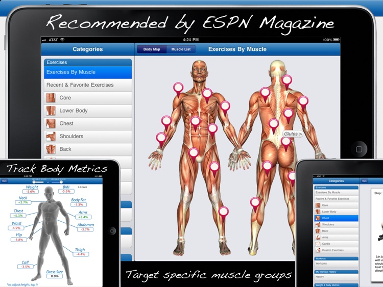 Fitness Buddy for iPad : 1700+ Exercise Workout Journal