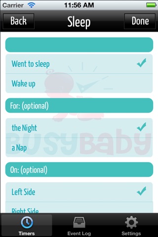 BusyBaby Timer screenshot 3