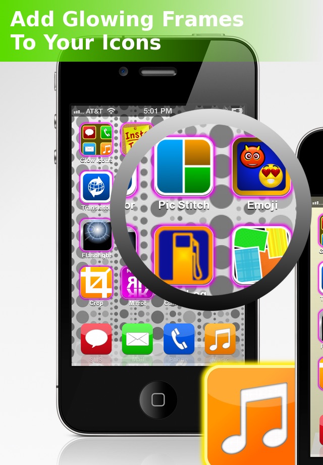 Glowing App Icons - Home Screen Maker screenshot 2