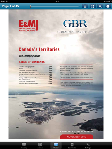 Скриншот из Global Business Reports (GBR)