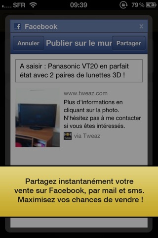 Tweaz achat-vente gratuit en confiance screenshot 3