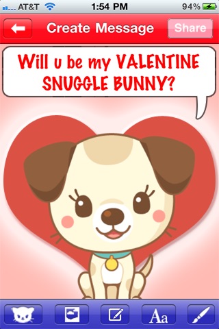 iSnuggle Valentine- send the cutest valentines! screenshot 2