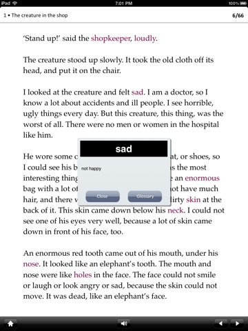 The Elephant Man: Oxford Bookworms Stage 1 Reader (for iPad) screenshot 3