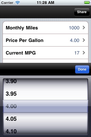 Car Buyer's MPG Savings Calculator screenshot 2